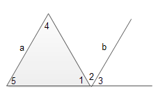 مجموع زوايا المثلث الداخلية يساوي 180 درجة